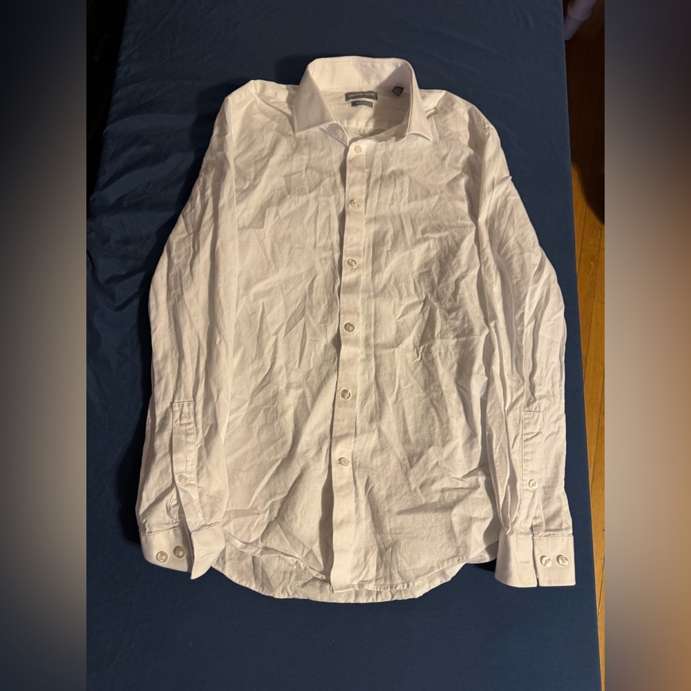 Michael Kors White Dress Shirt Classic Formal Design